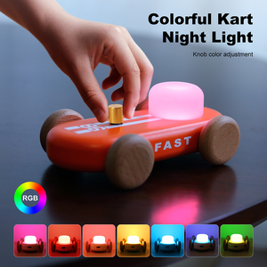 Lampe de Chevet LED en Bois pour Voiture, Vente en Gros, RVB Changeant de Couleur, Intensité Réglable, Rechargeable par USB, Effet Respiration, Cadeau pour Chambre d'Enfant, Logo Personnalisé - Product Image 3