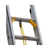 Ventes de pointe moderne robuste 2X10 étape 20ft 2 sections Double extension échelle droite en aluminium avec crochet 330lb EN 131