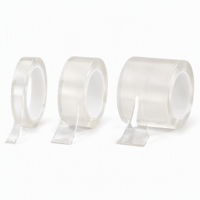 Ruban adhésif nano réutilisable lavable, double face, transparent, adhésif en gel acrylique imperméable, résistant à la chaleur jusqu'à 120°C ° C