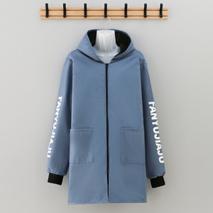 Fanyujiaju Fleece Lined <b>Waterproof</b> Winter Work <b>Jacket</b> Long Sleeve Hooded Warm Outdoor Men's Coat Solid Color Anti Stain - Product Image 2