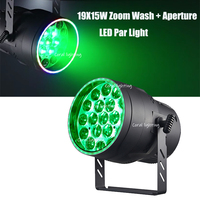 Projecteur LED Par 19x15W RGBW 4-en-1, Éclairage de Scène IP65 avec Zoom, Contrôle DMX512, en Alliage d'Aluminium, Affichage LED 4 Chiffres