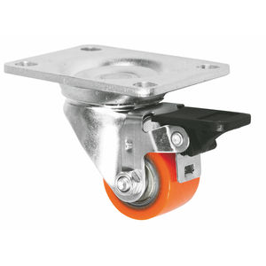 Bases da exposição 1.5inch 2inch rolamento de esferas dobro alaranjado pequeno com rodízios do freio para a capacidade de carga 100-150kgs - Product Image 1