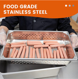 سخان طعام تجاري بنظام حمام ماري مستطيل الشكل من الفولاذ المقاوم للصدأ مع تسخين كهربائي فضي اللون سعة 6 لتر للحساء - Product Image 6