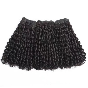 100% <span class=keywords><strong>Vietnam</strong></span> Super doble dibujado encaje Frontal marrón Pixie extensiones de cabello rizado encaje suizo onda profunda rizado cierre recto peluca - Product Image 2