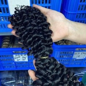 Cheveux humains en vrac FH Body Wave Kinky Curly pour micro-tresses, dreadlocks au crochet, tressage bohème, extensions 100% cheveux humains - Product Image 3