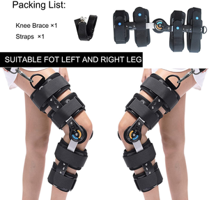 Attelle de genou télescopique réglable HKJD pour immobilisation et soutien des ligaments, idéale pour l'arthrite et l'arthrose - Product Image 2
