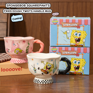 Tazze da Caffè e Bicchieri per Latte <span class=keywords><strong>SpongeBob</strong></span> <span class=keywords><strong>SquarePants</strong></span> da 360ml con Impugnatura per Uso Domestico, Regali, Feste e Bicchieri per Bambini - Product Image 3