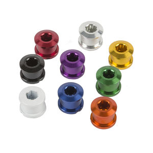 Custom אטב אלומיניום אופניים ברגים אגוזים הר כביש אופני דיסק כננת אחת Chainring ברגים ואגוז עבור Chainwheel - Product Image 3