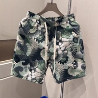 Nouveauté 2025 – Short de plage décontracté pour homme, style américain, tendance, coupe ample, motif floral, séchage rapide, en nylon/cachemire, avec cordon de serrage