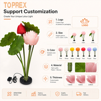 TOPREX Hight 0.9M Motif lumineux Lotus dynamique en fleur, Éclairage de fêtes, Éclairage décoratif extérieur étanche pour festivals, Vente en gros