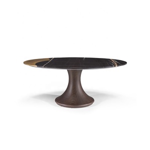 <b>Dining</b> <b>Tables</b> and Chairs <b>Set</b> <b>Dining</b> Chair Luxury High End <b>Round</b> Marble Dinning <b>Table</b> <b>Set</b> Black <b>4</b> Seater Chairs Modern Lu-divano0 - Product Image 6