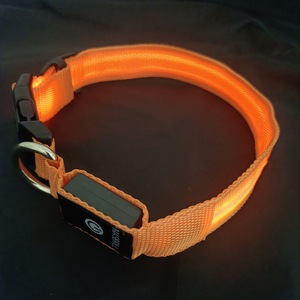 Venta al por mayor a granel de moda cargador USB neón mascota perro collares reflectantes perro gato collares con luz ajustable - Product Image 6