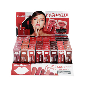 Kiss Beauty - Juego de Lápices Labiales Mate Hidratantes de Larga Duración a Prueba de Agua, 3.5 g, Venta al por Mayor de Cosméticos para Labios, Maquillaje de Labios, Lápiz Labial de Terciopelo - Product Image 2
