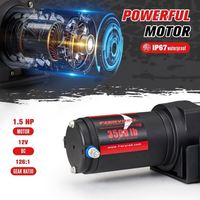 Sihao 12V 3500LBS treuil à câble en acier télécommande sans fil IP67 rouleau chaumard pour ATV/UTV grues automatiques treuil électrique pour
