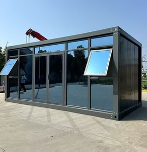 Casa Prefabricada Modular <span class=keywords><strong>de</strong></span> Lujo <span class=keywords><strong>de</strong></span> 20 pies, Desmontable, para Campamento, Casa Pequeña Hecha <span class=keywords><strong>de</strong></span> Panel Sándwich Resistente - Product Image 4