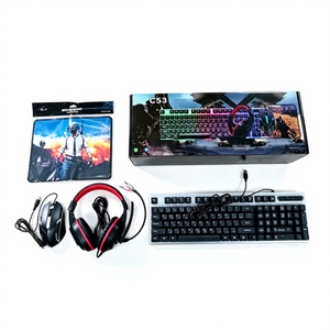 Kit de jeu 4 en 1 C53 : <span class=keywords><strong>clavier</strong></span>, <span class=keywords><strong>souris</strong></span>, <span class=keywords><strong>casque</strong></span>, tapis de <span class=keywords><strong>souris</strong></span>, filaire, USB, RGB, pour PC <span class=keywords><strong>gamer</strong></span>, <span class=keywords><strong>ensemble</strong></span> de bureau - Product Image 1