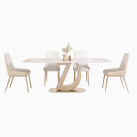 Table à manger en dalle de roche haut de gamme de luxe légère de Style italien Nouveau pour 2024 Ménage Petite table à manger simple moderne