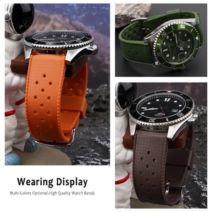 Correa de reloj de liberación rápida transpirable de alta calidad de 20mm y 22mm para <span class=keywords><strong>Casio</strong></span> para Seiko Green Water Ghost - Product Image 4