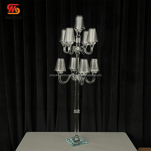 SMOOTH 3 Sizes Hot Sale Luxury Wedding Flower Stand Centrepiece Silver Crystal Wedding Decoration <b>Table</b> Centerpiece - Product Image 4