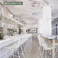 BFP Ensemble de meubles de restaurant moderne personnalisé Mobilier de bar à café commercial Table à manger Cabine de chaise de bar pour projet de restaurant