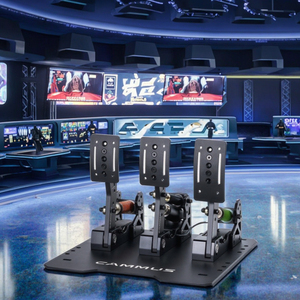 Set de Simulador de Carreras CAMMUS Volante de Simulación con Force Feedback y Pedales de Piso Soporte de Asiento para Cabina de Videojuegos - Product Image 4