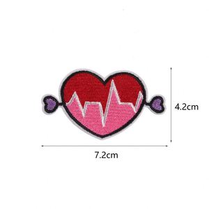 Iron on Embroidered Cupid's Arrow Heart Valentine Patches for Clothes Bag Decoration - Product Image 3