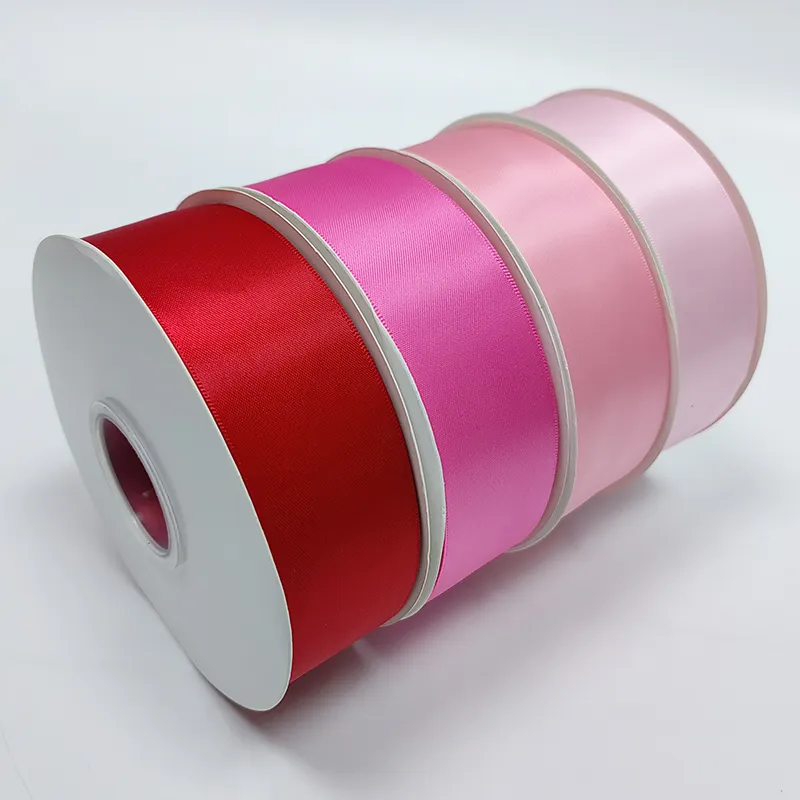Wholesale Polyester 1.5 inch Ribbons Double Face 1 1/2 Inch 38mm Satin Ribbon Roll For Gift Wrapping