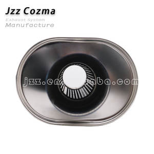 निकास कार उत्सर्जन 8.5 "* 6" अंडाकार सीधे प्रवाह सिल्न्सर 63 मिमी इनलेट 89 मिमी आउटलेट सार्वभौमिक निकास खेल मफलर - Product Image 2