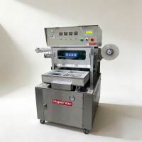Semi-automatische gasflush traysealmachine MAP (Modified Atmosphere Packaging) voor vers product, vlees, fruit, SUS304, 150kg, HYPERVAC