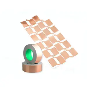 China Die cut High Temperature Resistance Single Conductive Adhesive Shielding Tape Copper Foil