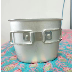 Tasses en aluminium personnalisées de 300 ml, 0,5 L, 0,6 L, 500 ml, 600 ml pour le camping en plein air avec 2 poignées pliables et surface électrolytique - Product Image 2