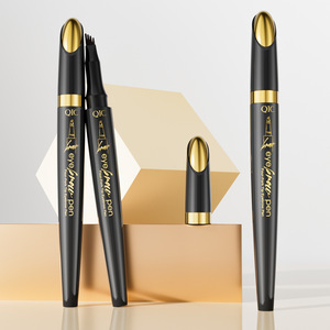 Lápiz de Cejas de 4 Puntas, 5 Colores, Lápiz Líquido para Cejas Marrón Oscuro, Lápiz de Cejas Microblading, Lápiz de Cejas Impermeable, Cosméticos - Product Image 4