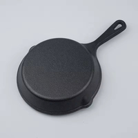 Wajan penggorengan batu antilengket, loyang Dapur besi anti lengket 10/14/16/20cm untuk Steak, telur, panekuk, BBQ, alat panggang bahan logam memasak