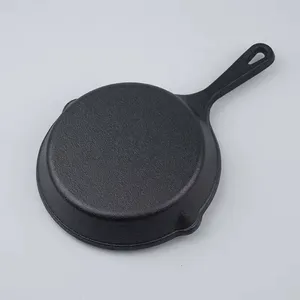 <span class=keywords><strong>Sartén</strong></span> de <span class=keywords><strong>hierro</strong></span> <span class=keywords><strong>fundido</strong></span> antiadherente de 10/14/16/20 cm con efecto piedra para carne, huevos, tortitas, tortillas, parrilla para barbacoa, plato de metal para cocinar - Product Image 2