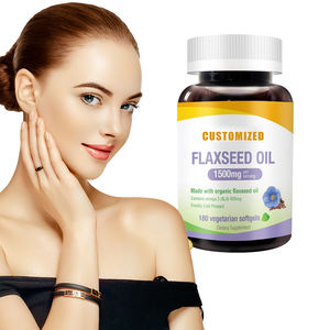 100% saf doğal Omega-3 keten tohumu yağı 500mg yumuşak jel kapsüller özel etiket OEM keten tohumu Linolenic asit hapları güzellik ürünü - Product Image 1