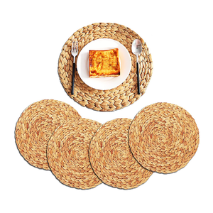 Round Rattan <strong>Placemats</strong> <strong>Circle</strong> Woven Seagrass <strong>Placemats</strong> Water Hyacinth Straw Braided Table <strong>Placemat</strong> - Product Image 6