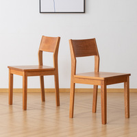 Chaise de salle à manger moderne en bois massif, chaise d'appoint nordique en bois, cerisier, chêne blanc, noyer noir, chaises de cuisine pour restaurant, salle à manger