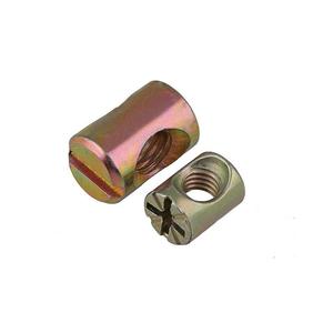 Tuercas de barril ranuradas galvanizadas M6 M8 para conexión de cunas y sillas - Product Image 1
