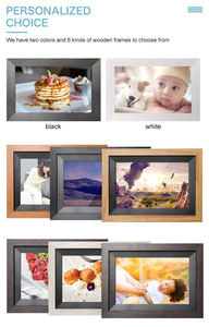 Cadre photo numérique 2022 neuf en gros, matériau en bois, 10,1 pouces, stockage Cloud 16 Go, cadre photo numérique mince - Product Image 2
