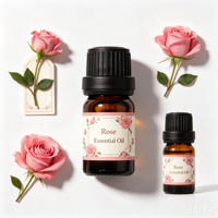 Huile Essentielle de Rose Pure Naturelle Biologique Éclaircissante Hydratante Soin de la Peau Apaisante Aromathérapie Huile de Massage et de Diffusion