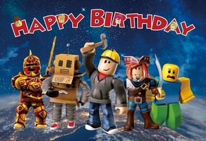 <span class=keywords><strong>Roblox</strong></span> jeu thème fête Photo toile de fond jeu chaud toile de fond tissu enfants <span class=keywords><strong>anniversaire</strong></span> Photo fond pour garçons fête décoration - Product Image 6