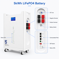 Batterie Lithium-Ion Solard 8000 Cycles 512V 100Ah Haute Efficacité LFP pour Système Solaire de Secours avec Moniteur Intelligent CAN WIFI Empilable 5kWh Garantie 10 Ans