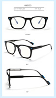 A10060 Nouvelles lunettes anti-lumière bleue élégantes GM unisexes et monture carrée punk à bordure complète pour la correction de la myopie