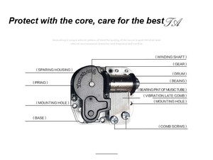Carillon <span class=keywords><strong>in</strong></span> Legno Classico Personalizzato con Manovella, Movimenti Musicali Ecologici, Incisione LOGO, Giostra Rettangolare Decorativa, Regalo - Product Image 6