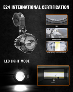Fendinebbia per <span class=keywords><strong>BMW</strong></span> <span class=keywords><strong>K1600</strong></span> R1200GS coppia di LED ausiliario fendinebbia universale moto 12v per F800GS ADV lampada di guida - Product Image 2