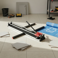 Machine de découpe de carreaux de porcelaine de grande taille 1600 mm à double rail de guidage, avec plaque inférieure solide de 5 cm, pour carreaux de céramique et de porcelaine