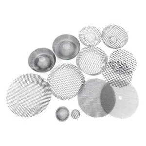 Custom Plain Woven Wire Mesh Disc Perforated Metal Disc Sintered Porous Filter Disc With Edge and Border