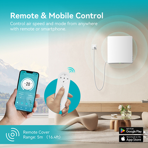 Điều khiển từ xa tuya App thông minh hệ thống thông gió thông gió trao đổi nhiệt thông qua tường thông gió - Product Image 3