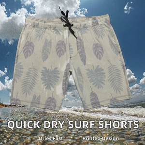 Nouveaux designs personnalisés de shorts de surf en toile respirante pour hommes, séchage rapide, couleur unie - Product Image 2