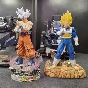 Figura de acción de fibra de vidrio tamaño real, escultura de Goku de resina de dibujos animados de Dragon Ball, Anime, WuKong